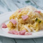 arroz con jamón y calabacín