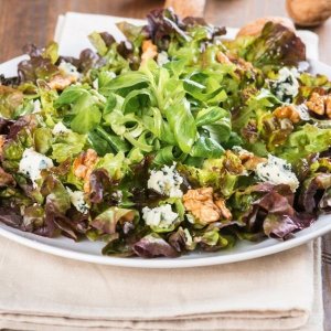 vinagreta queso azul y nueces