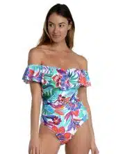 Traje de baño con volantes