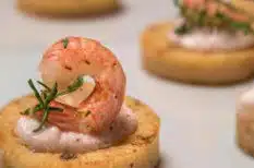 Receta de canapés de mousse de camarón