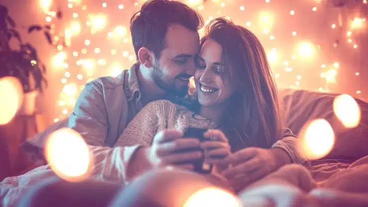 ambiente romántico con tecnología