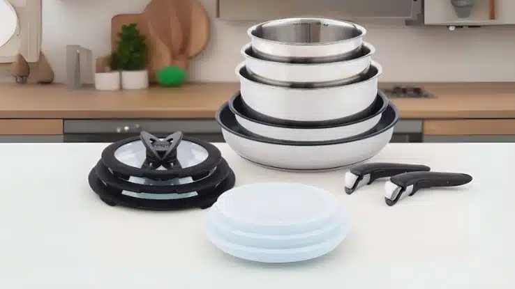 juego de ollas apilables T-fal